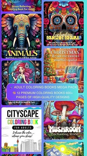 Adult Coloring Books Mega Pack | Ditch the Stress in 5 Seconds 😌🎨 (600+ Coloring Pages!)