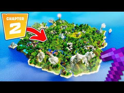 I Built Fortnite Chapter 2 in Minecraft Hardcore!