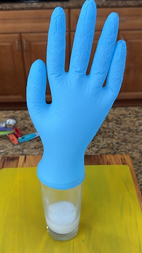 Ghost Glove Experiment - two household ingredients create a chemical reaction that will amaze your kids and grandkids. HOW COOL! #science #chemicalreaction | Rebecca JS