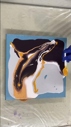 Acrylic pour painting + Metallic Spray Paint, Stunning Textured Floating Sphere Effect. No Silicone!