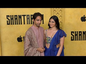 Shubham Saraf and Rachel Kamath attend Apple TV+'s "Shantaram" premiere in Los Angeles