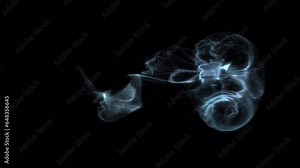 Liquid stream in slow motion, crossing the frame, 4k 24p with alpha channel Stock Video