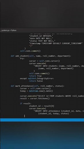 Student Attendance System in Python | Tkinter GUI + Database | Mini Project 2025 #python #project