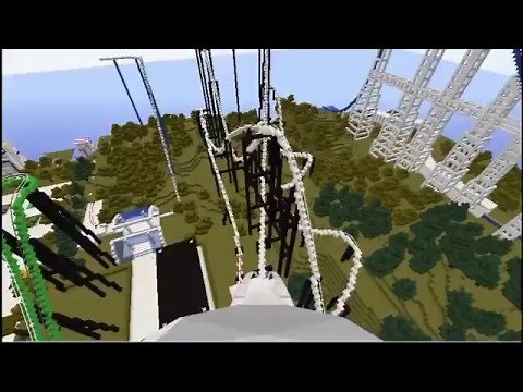 【minecraft】本格的！？MODローラーコースターワールド！(MOD Roller coaster world !)【ExRollerCoaster】