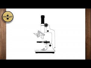 How to draw a compound microscope step by step