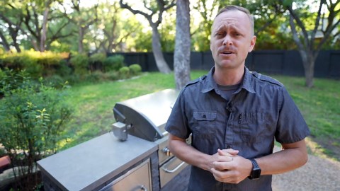 Sam’s Club Members Mark Grill BBQ Island with Rotisserie Chicken and Brisket Burger Recipe