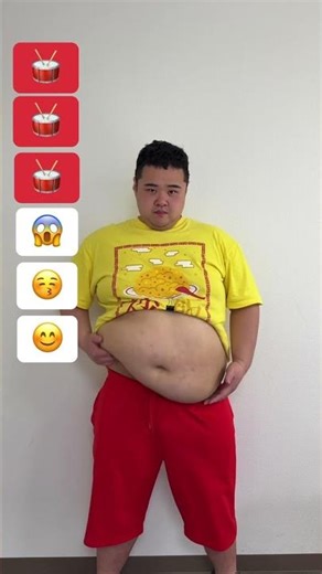 【TikTok100万再生】120Kgデブのお腹でキュートダンス
