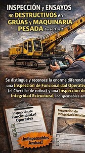 Curso Inspección y Ensayos No Destructivos en Grúas y Maquinaria Pesada