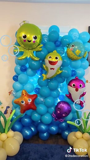 Baby Shark Balloons for 3rd Birthday Party