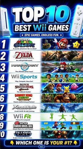 Top 10 BEST Nintendo Wii Games of All Time! 🎮 Do You Agree?