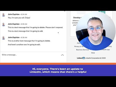LinkedIn: how to delete and edit direct messages