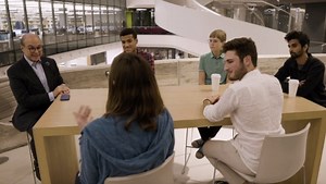 3.4K views · 58 reactions | WATCH: Our students excel at their passions. They share highlights from their Northeastern experiences over coffee with President Aoun. | Northeastern University | Facebook