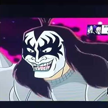 Scooby-Doo and Kiss rock and roll mystery the demon tells Shaggy and Scooby to swallow their fears