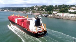 Here’s a nice video of the ‘Independent Vision’ having her pilot embarked offshore by the Cork pilot boat ‘Failte’ an Interceptor 48 before she enters Cork Harbour. We also undertook some alongside handling trials at the same time with ‘San Cibrao’ before she is shipped to Spain. Sure was interesting trying to land the drone back on the boat in the 40kt winds offshore! The Independent Vision’s arrival marks the start of a new direct service between the US and Cork, Ireland. | Safehaven Marine