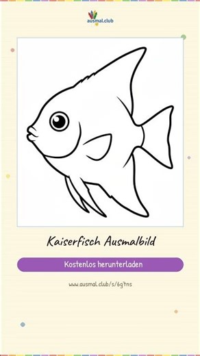 Kaiserfisch Ausmalbild | Kostenlos als PDF