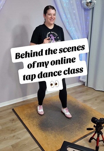 Come along as I set up my studio/recording space and teach an online tap dance class for adult beginners! Things of note: 💜 I have my Happy Tapper shirts printed backwards because my video is mirrored for class participants 😁 💜 I’ve been teaching online classes for 5 years. I started with only my laptop and slowly added things to get to this current setup 💜 I have an abundance of tripods 🙃 💜 Getting to connect with tappers worldwide is a dream come true 💜 My online classes are currently o