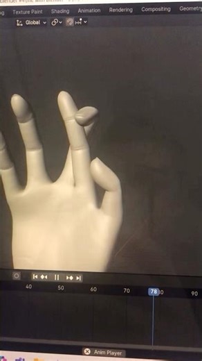 I animated simple hand movement #3d #blender #shorts