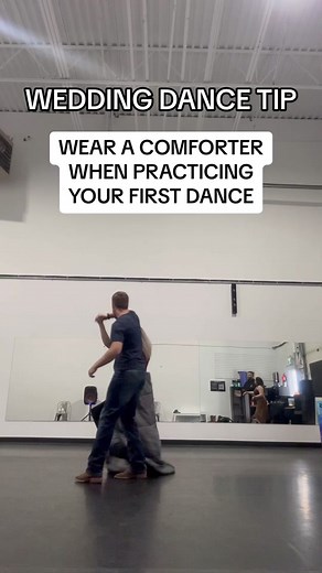 EVERY BRIDE NEEDS TO DO THIS! 💍 Grab a comforter, belt, your groom, and you’re good to go! #weddingdance #firstdance #bride #2023bride #brideandgroom #weddingtips #dance