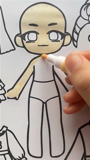 Tô màu búp bê cute cho bé - Cute Doll Coloring pages for kids