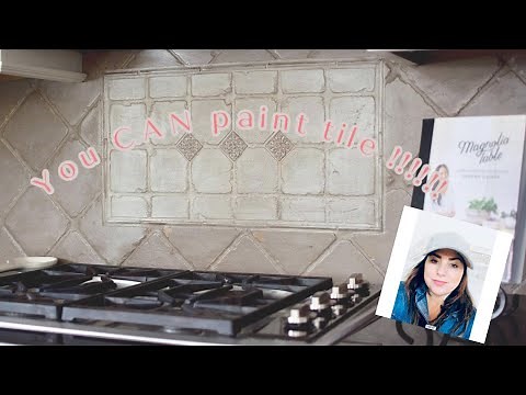 How to Paint Tile with DIY Clay Paint