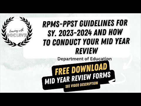 RPMS PPST Guidelines for SY 2023 2024 adn How to Conduct Mid Year Review