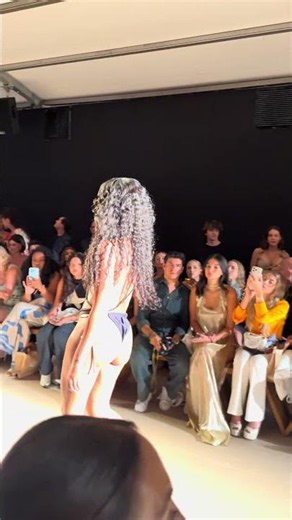 Bikini #swimwear model walks Miami Swim Week Fashion #runwayshow on #miami Beach