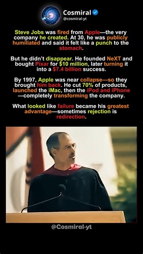 He Lost Apple… Then Took It Back ~ Steve Jobs
