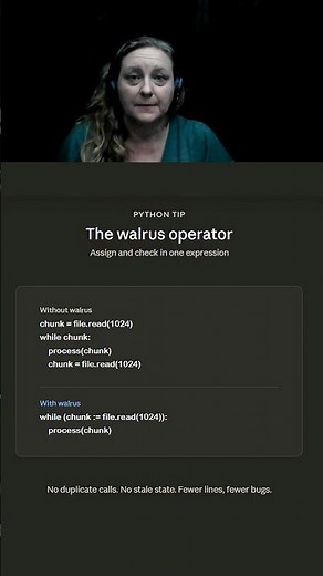 The Walrus Operator: Python's Cleanest Loop Trick #pythonprogramming