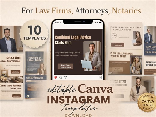 Law Firm Social Media Templates | Legal Instagram Posts, Attorney Marketing (digital Download) - Etsy