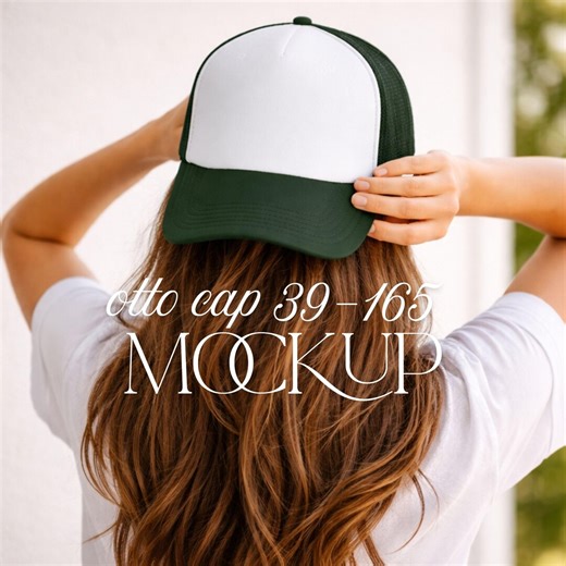 Trucker Hat Mockup OTTO Cap 39-165 - JPG File Digital Download - Etsy
