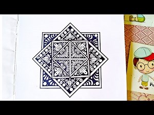 Very Easy Zentangle Pattern Art For Beginners || Mandala Art ||