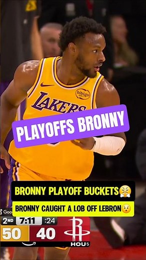 Bronny getting BUCKETS in the PLAYOFFS😯