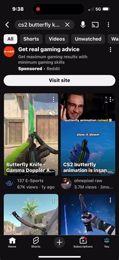 Cs2 butterfly knife animation irl🤯🤯🤯