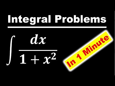 Integral of1/(1+x^2) | Integration of dx/(1+x^2) | Calculus | Integration Problems