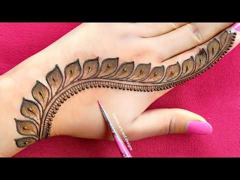 New stylish back hand mehndi design | Easy mehndi | Simple mehndi design | Mehndi ka design | Mehndi