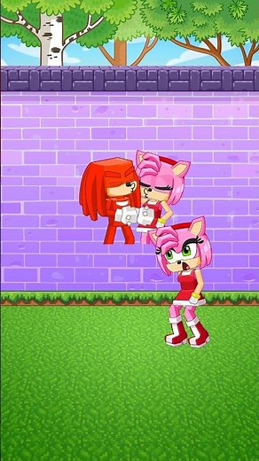 Sonic vs Shadow vs Knuckles – The Battle to Stand Next to Amy! 🔥 #shorts