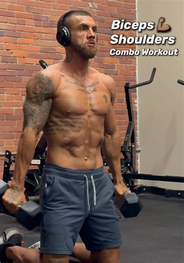 Biceps & Shoulders- Combo Workout 💪🏽 #workout #fitness #fyp #bicepworkout #shoulderworkout