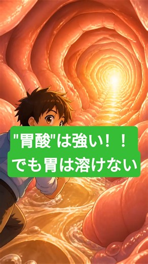 Stomach acid is too strong, but your stomach doesn't melt.
