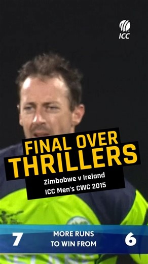 Ireland and Zimbabwe's #CWC15 meeting went down to the wire 👀 #ICC #Cricket #CricketReels | ICC - International Cricket Council