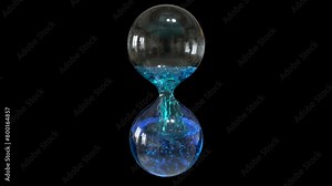 hourglass Sand move through hour glass - amazing animation