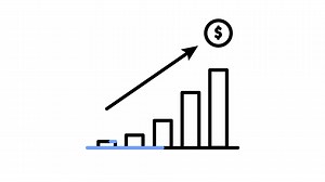 Download Bar Chart Icon in Line Style of nice animated for your videos, easy to use with Transparent Background for free