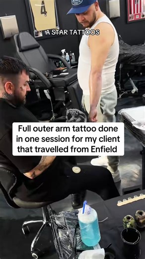 Full outer arm tattoo done in one session for my client that travelled from Enfield #tattoosleeve #tattoo #armtattoo #liontattoo #tattoo | astartattoos 001