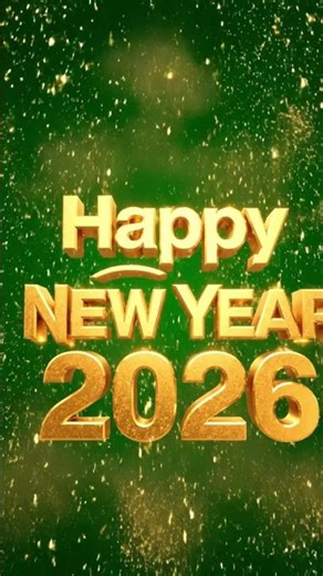 Happy New Year 2026 Gold Explosion Text Effect | Green Screen Loop 02