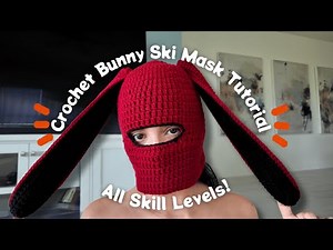Crochet Bunny Ski Mask Tutorial | ALL SKILL LEVELS! Easy & Made to Fit Any Head Size!