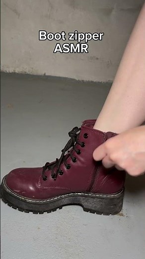 ASMR Combat Boot Zipper | Satisfying Zipper Sounds #Shorts