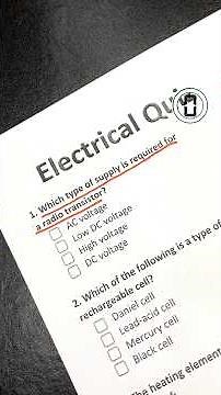Only 1% Pass This Electrical Knowledge Quiz! #electrical #quiztime #electrician #shorts #quiz
