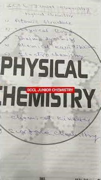 SINGARENI SCCL JUNIOR CHEMISTRY CLASSES || PHYSICAL CHEMISTRY SYLLABUS || FULL CLASSES || FREE PDF