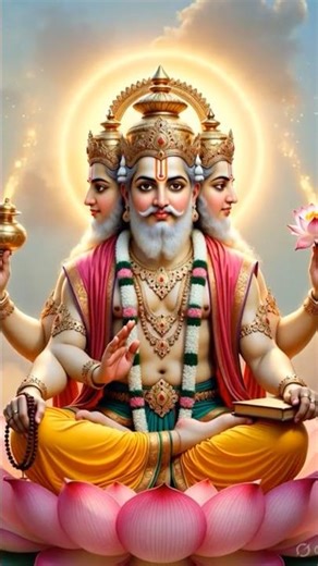 Brahma Dev 🙏 Creator of the Universe | Powerful Hindu Devotional Song #bhakti #shorts