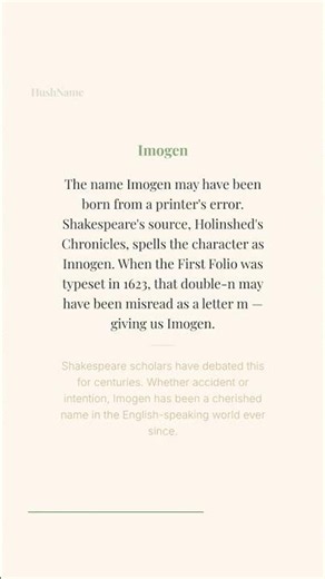 Did You Know This About "Imogen"?