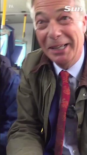 Shocking moment Nigel Farage has CEMENT hurled at him by yob in horrific attack on campaign trail
